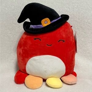 NWT Squishmallow Detra Octopus with Witch Hat Halloween Themed 8”